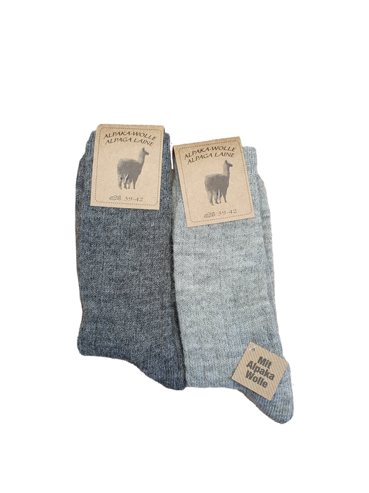 99% Wolle Alpaka Unisex Socken 2 Paar