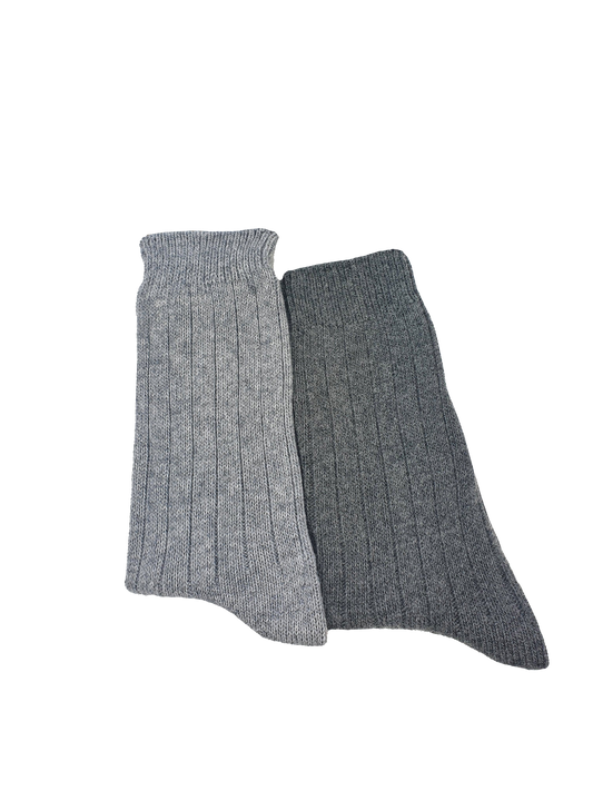 Bio Baumwoll-/Lammwollsocke Unisex 2 Paar