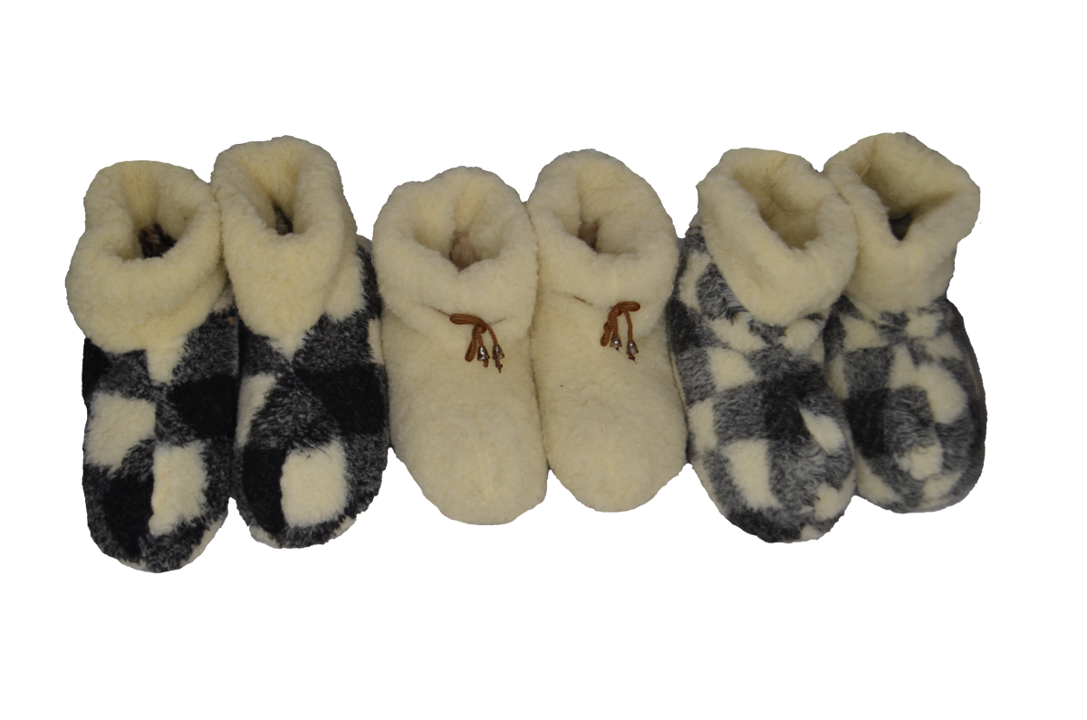 Hüttenschuhe aus 100% echter Schafwolle