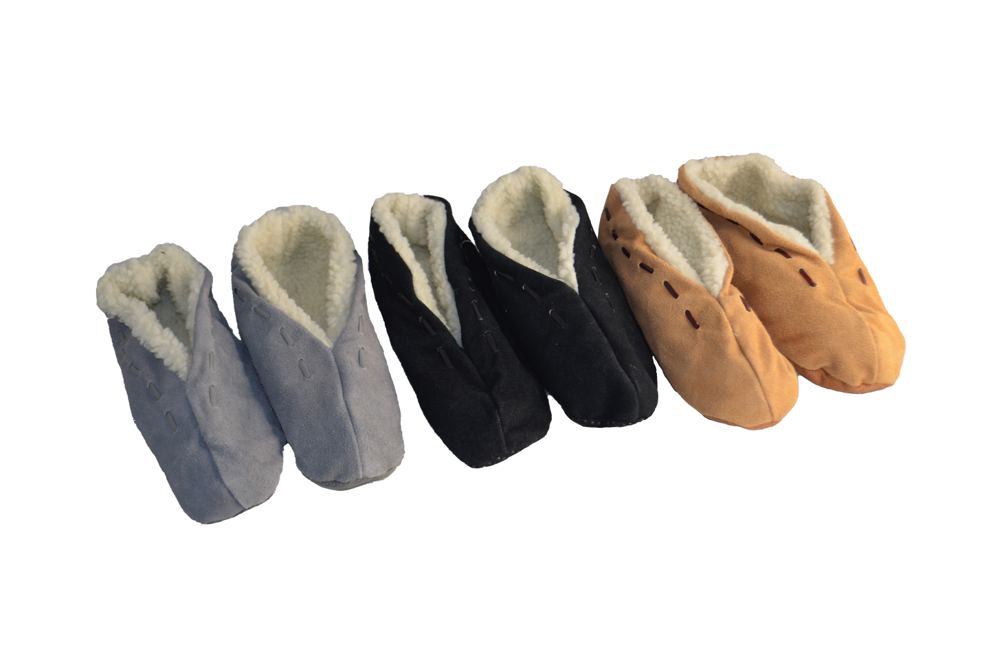 Huettenschuhe Schluffis mit Webfell Innenfutter