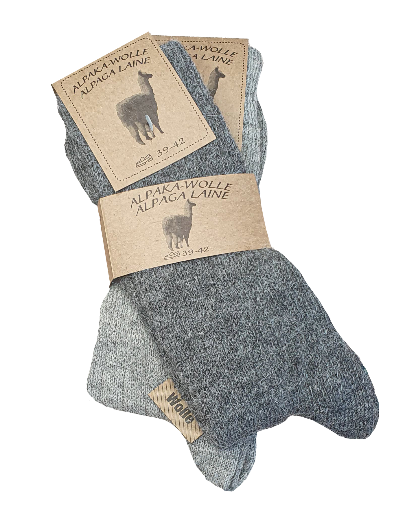 99% Wolle Alpaka Unisex Socken 2 Paar