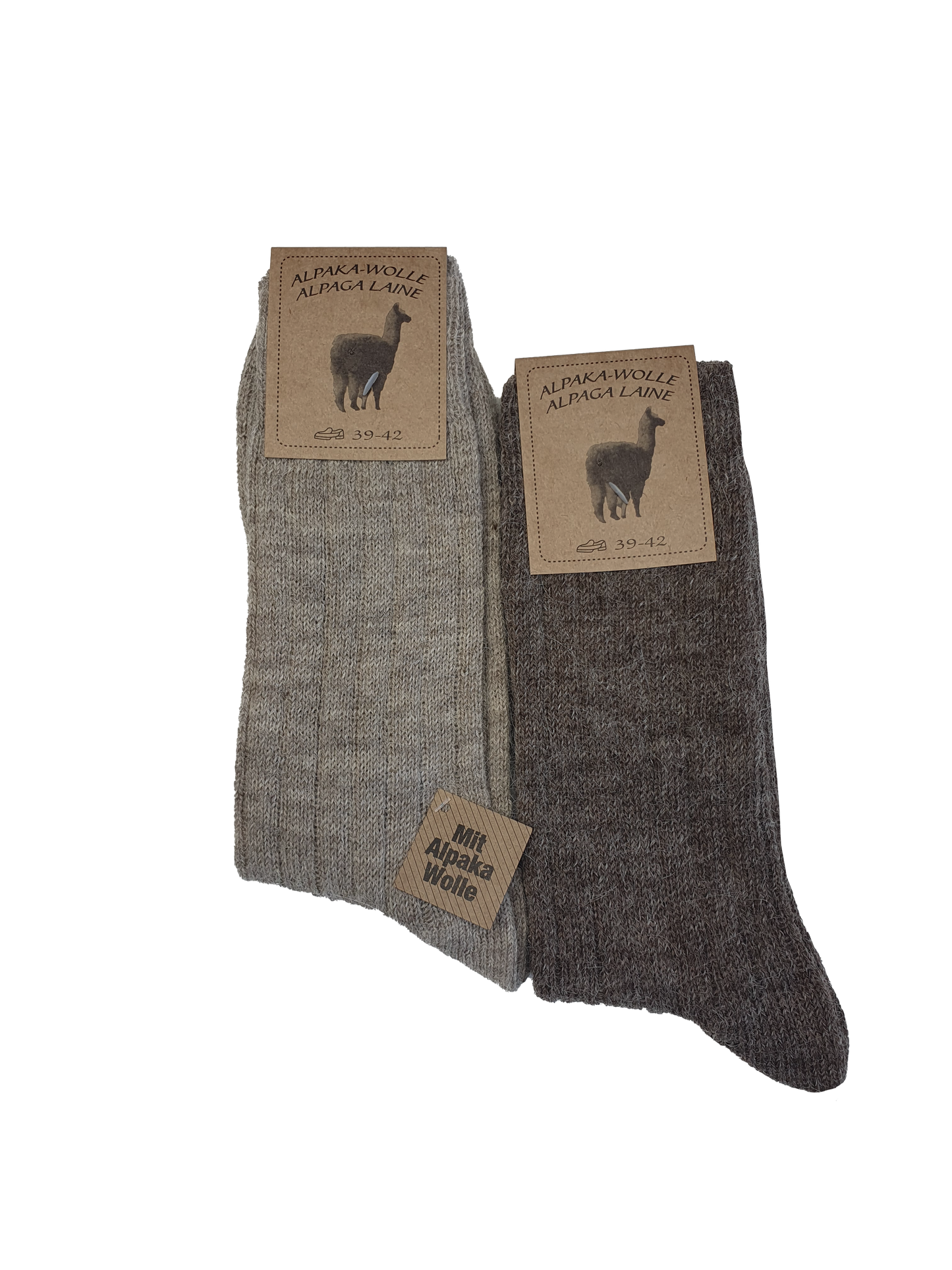 99% Wolle Alpaka Unisex Socken 2 Paar