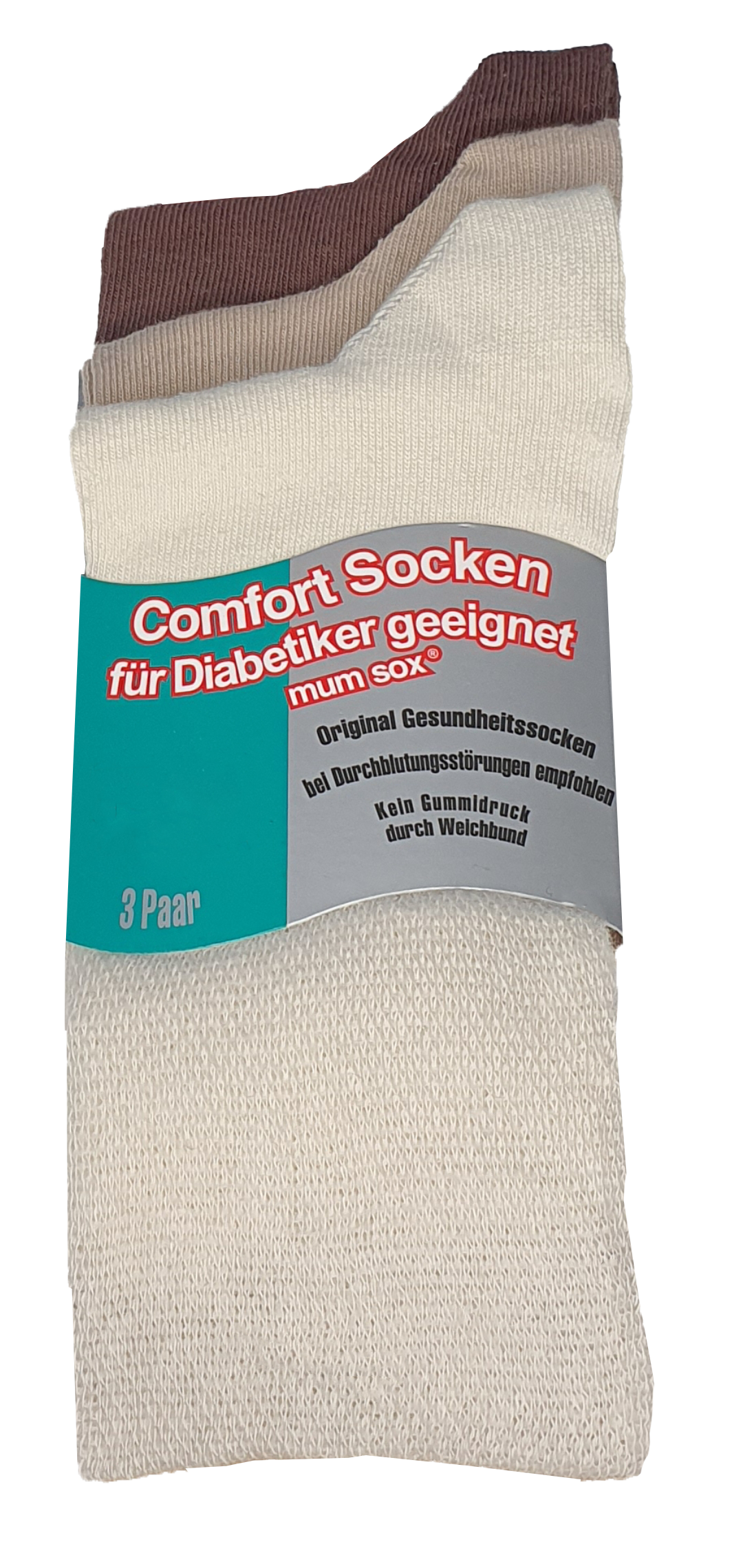 3 Paar Komfort-Socke für Diabetiker