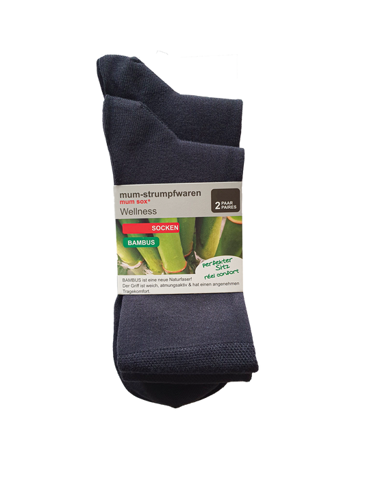 Damen Bambus Socken Anthrazit 2 Paar