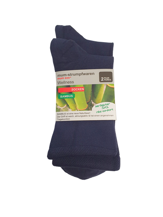Damen Bambus Socken Blau 2 Paar
