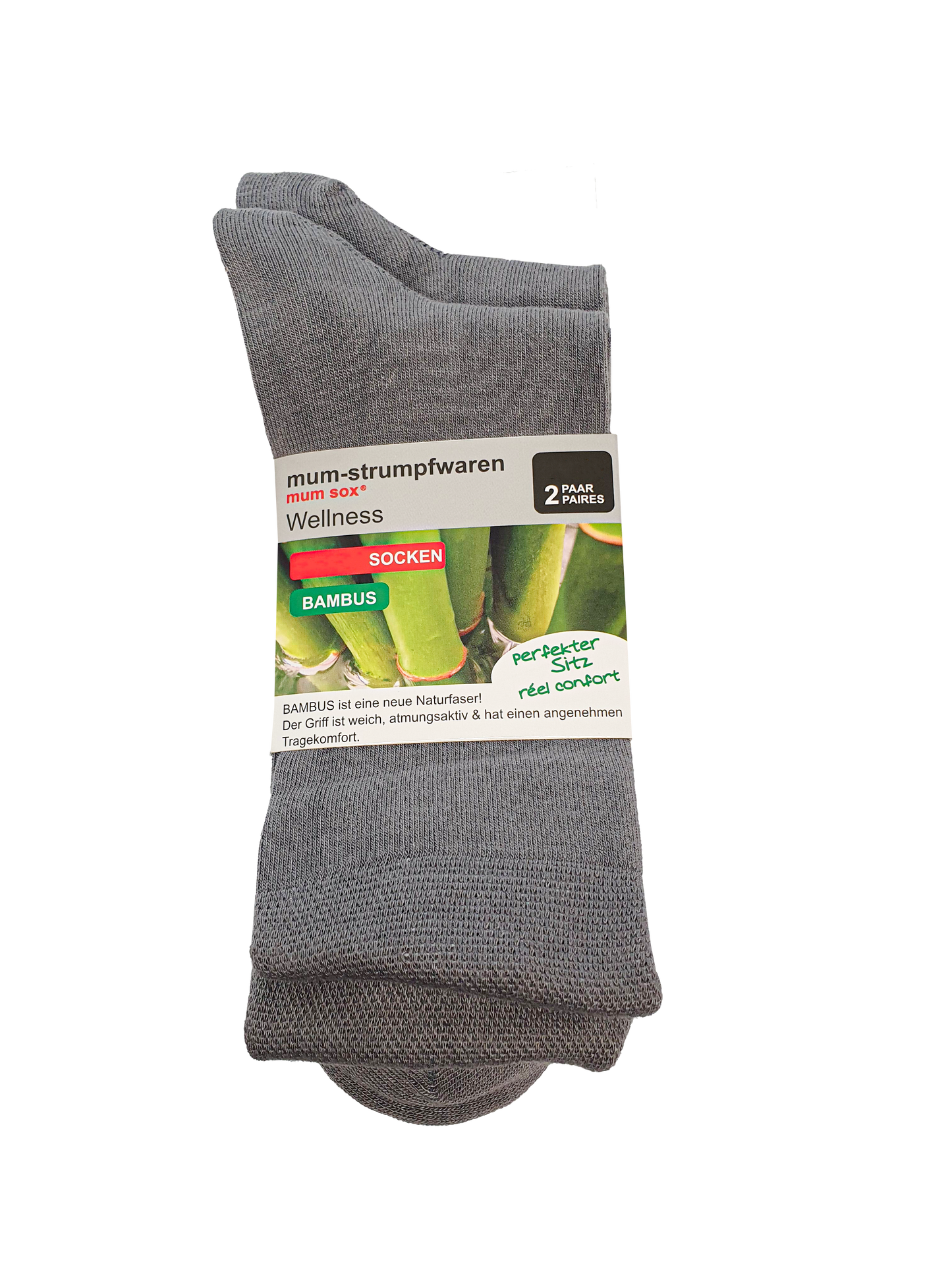 Damen Bambus Socken  Anthrazit  2 Paar