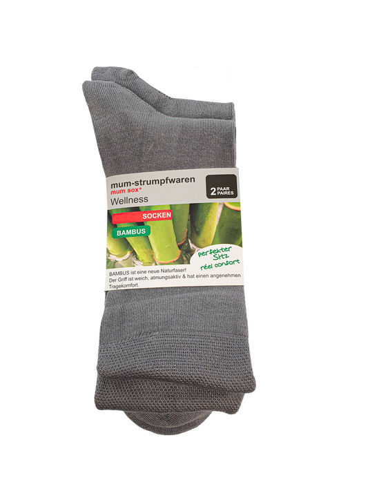 Damen Bambus Socken Grau 2 Paar
