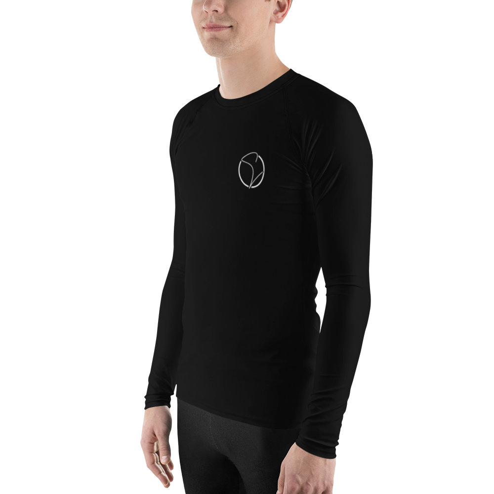 Herren-Rash-Guard Schwarz