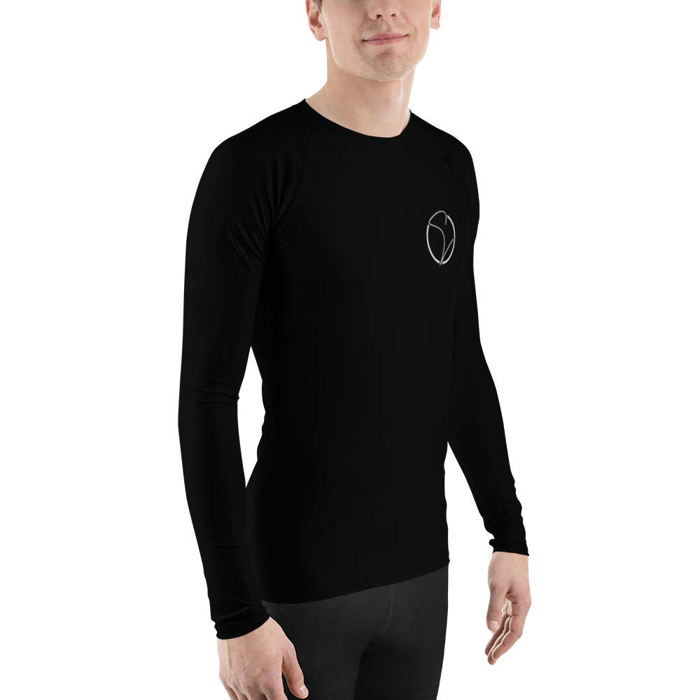 Herren-Rash-Guard Schwarz