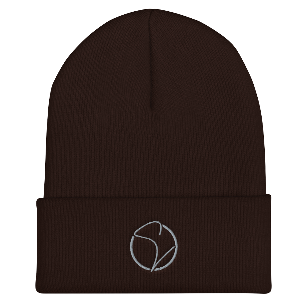 Umgeschlagene Beanie Schwarz