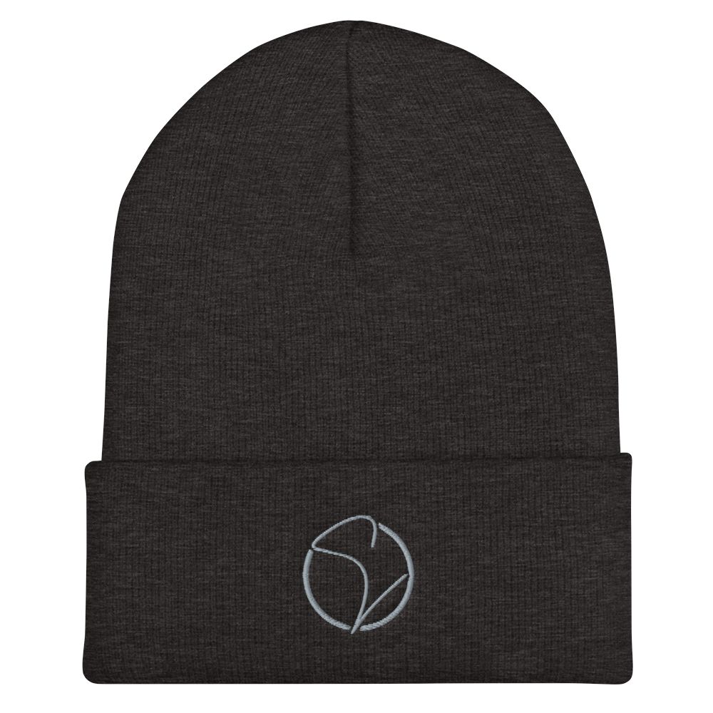 Umgeschlagene Beanie Schwarz