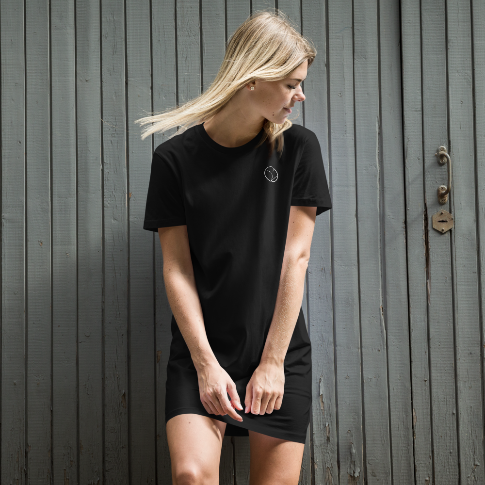 T-Shirt-Kleid aus Bio-Baumwolle Stick Logo