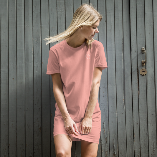 T-Shirt-Kleid aus Bio-Baumwolle Stick Logo