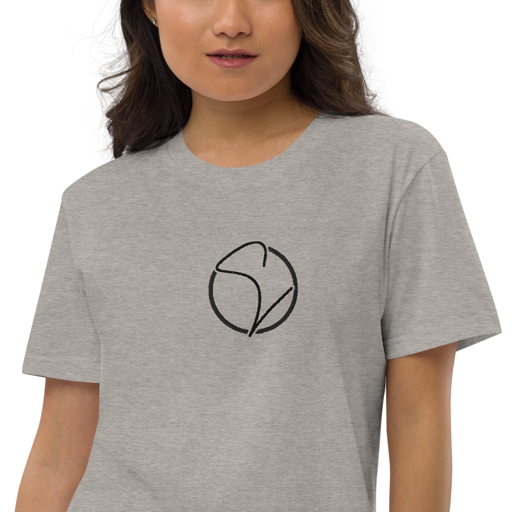T-Shirt-Kleid aus Bio-Baumwolle Stick Logo