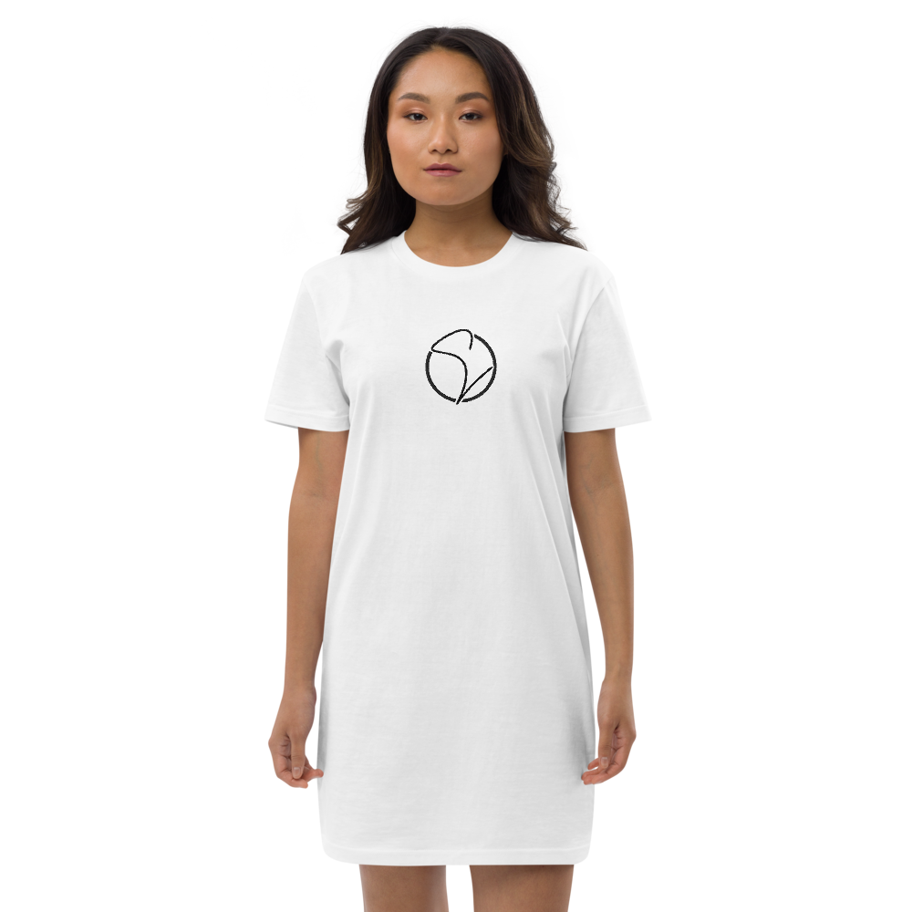 T-Shirt-Kleid aus Bio-Baumwolle Stick Logo