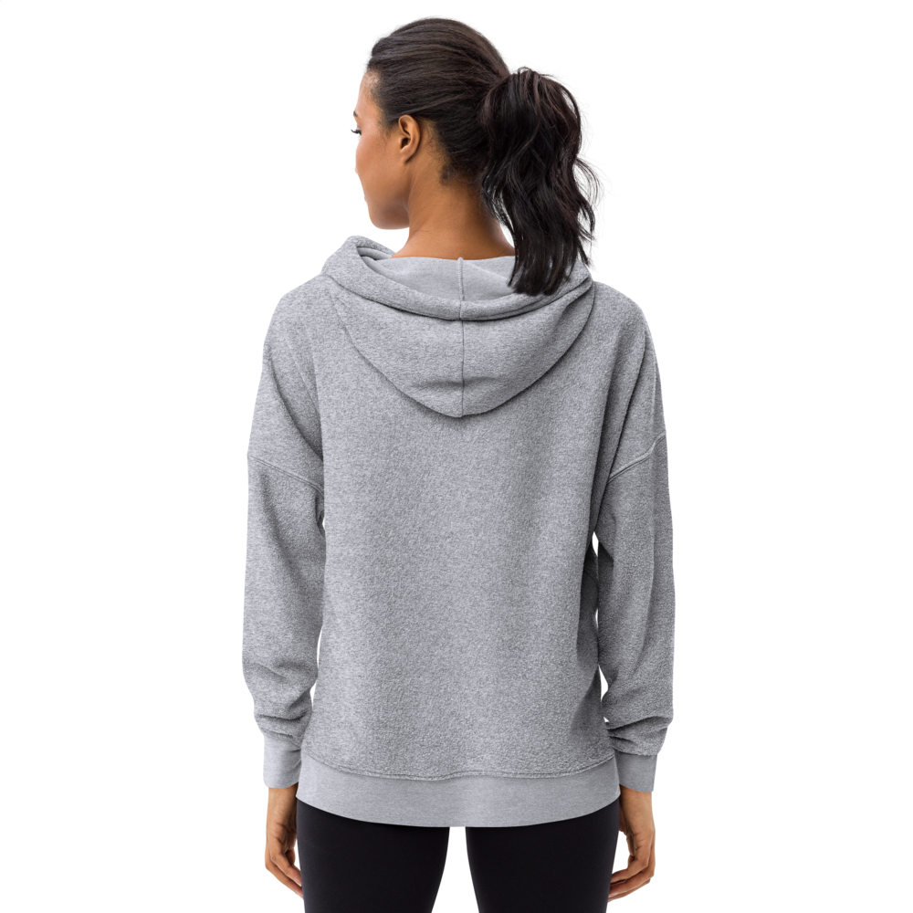 Veloursvlies Hoodie Schwarz Heather