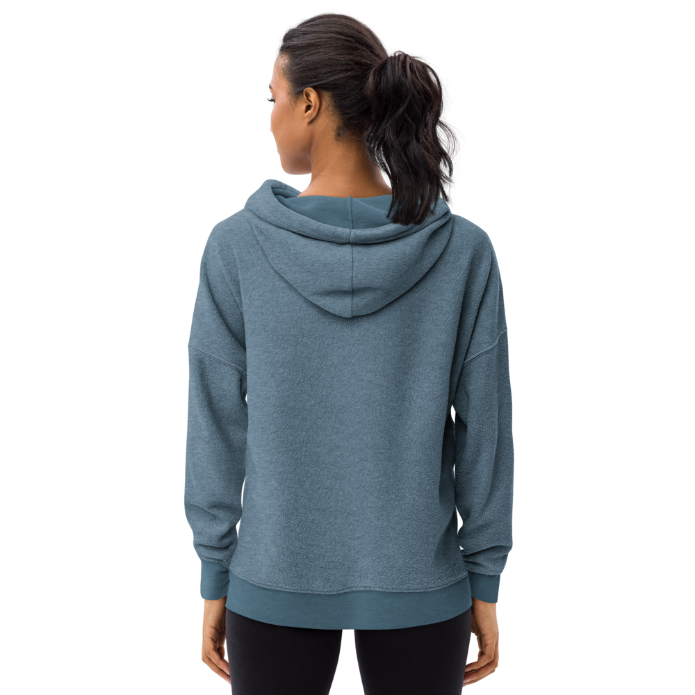 Veloursvlies Hoodie Schwarz Heather