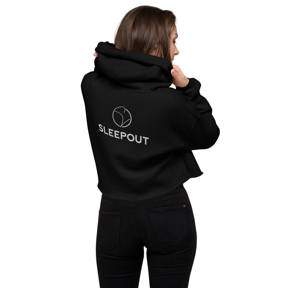 Crop-Hoodie Schwarz