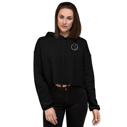 Crop-Hoodie Schwarz